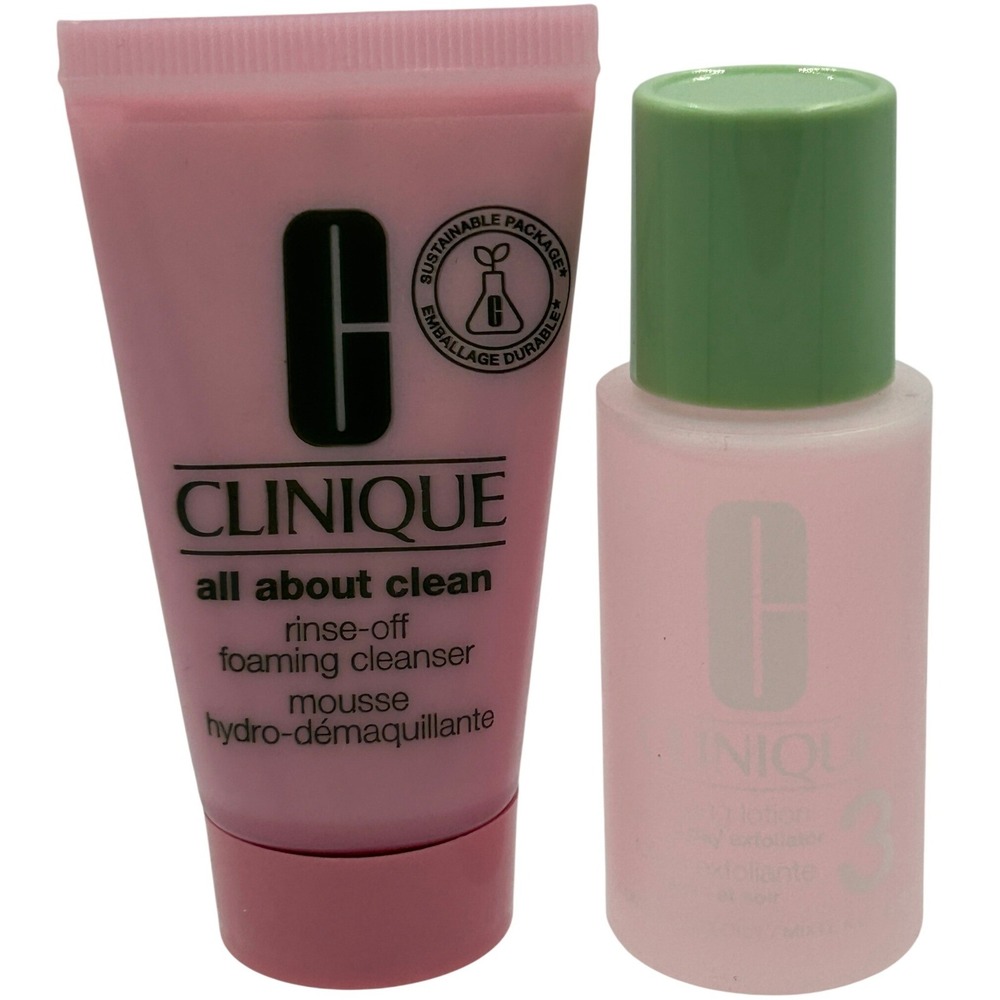 Clinique All About Clean Set Foaming Cleanser & Clarifying Lotion - Travel Size